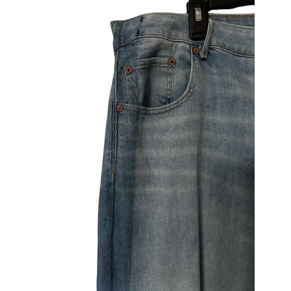 American Eagle Baggy Super High Rise Wide Leg Jeans Size 20 Denim Stretch Y2K - Picture 2 of 7